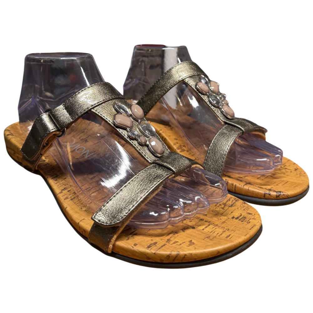 VIONIC Viviana Women's 8 Orthotic Jeweled Metallic Bronze Sandal Comfort Shoe